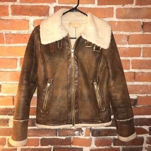 Michael Kors Sherling Leather Jacket